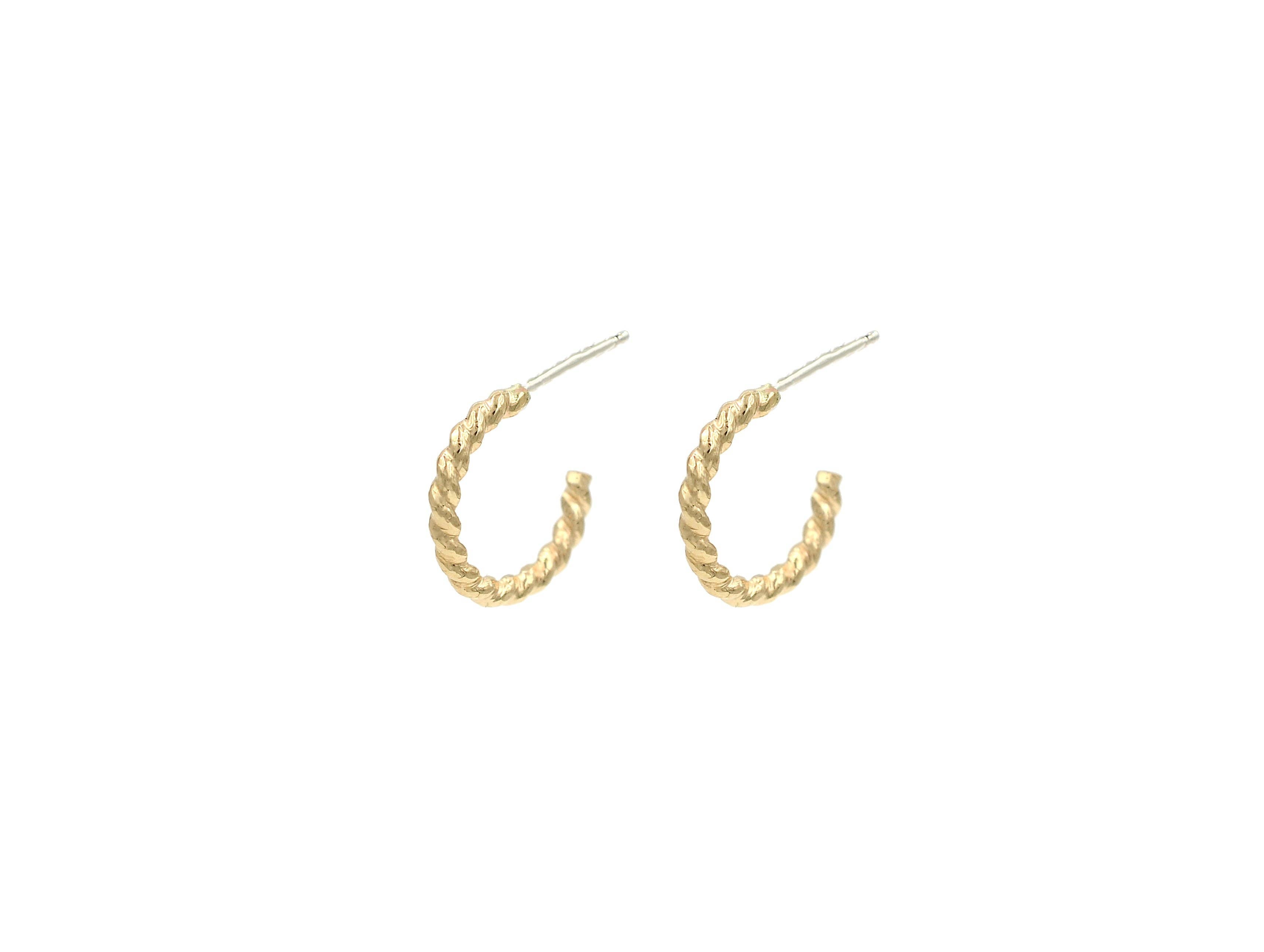 Rope Huggies - Gold Filled