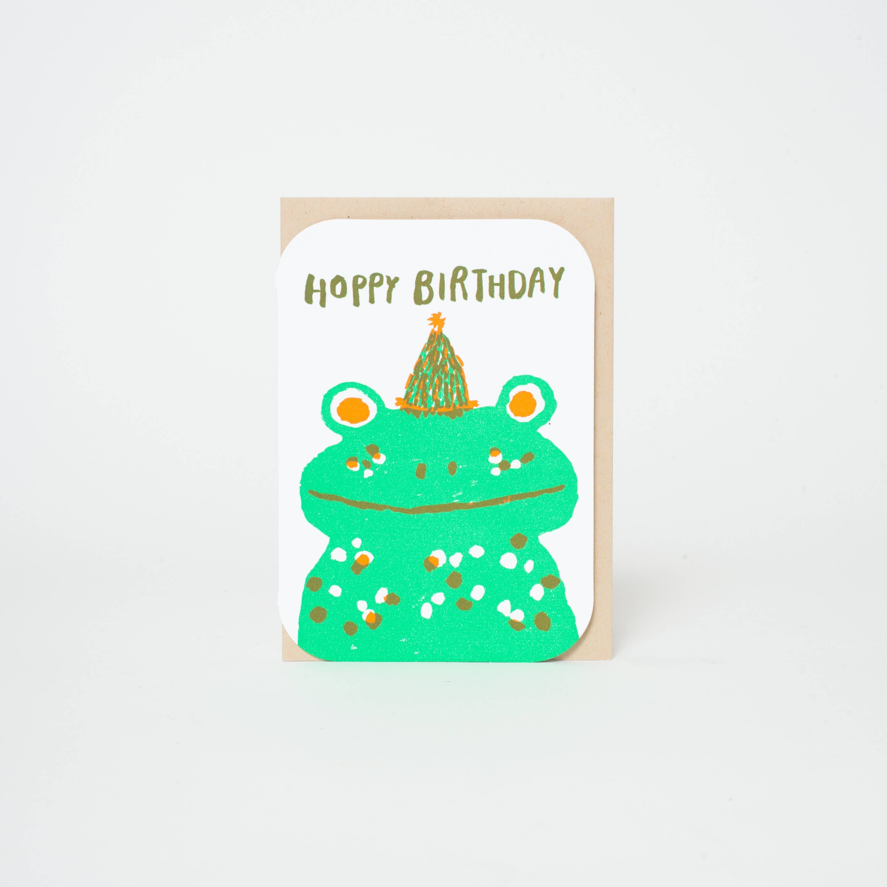 Hoppy Birthday Frog Card