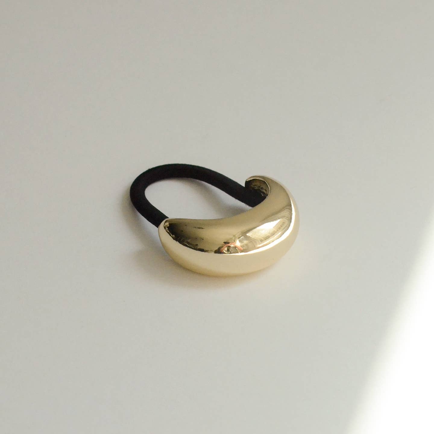 Narrow Crescent Metal Cuff Hair Tie