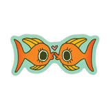 Kissy fish! sticker
