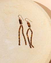 Tiger's Eye Tassel Earrings