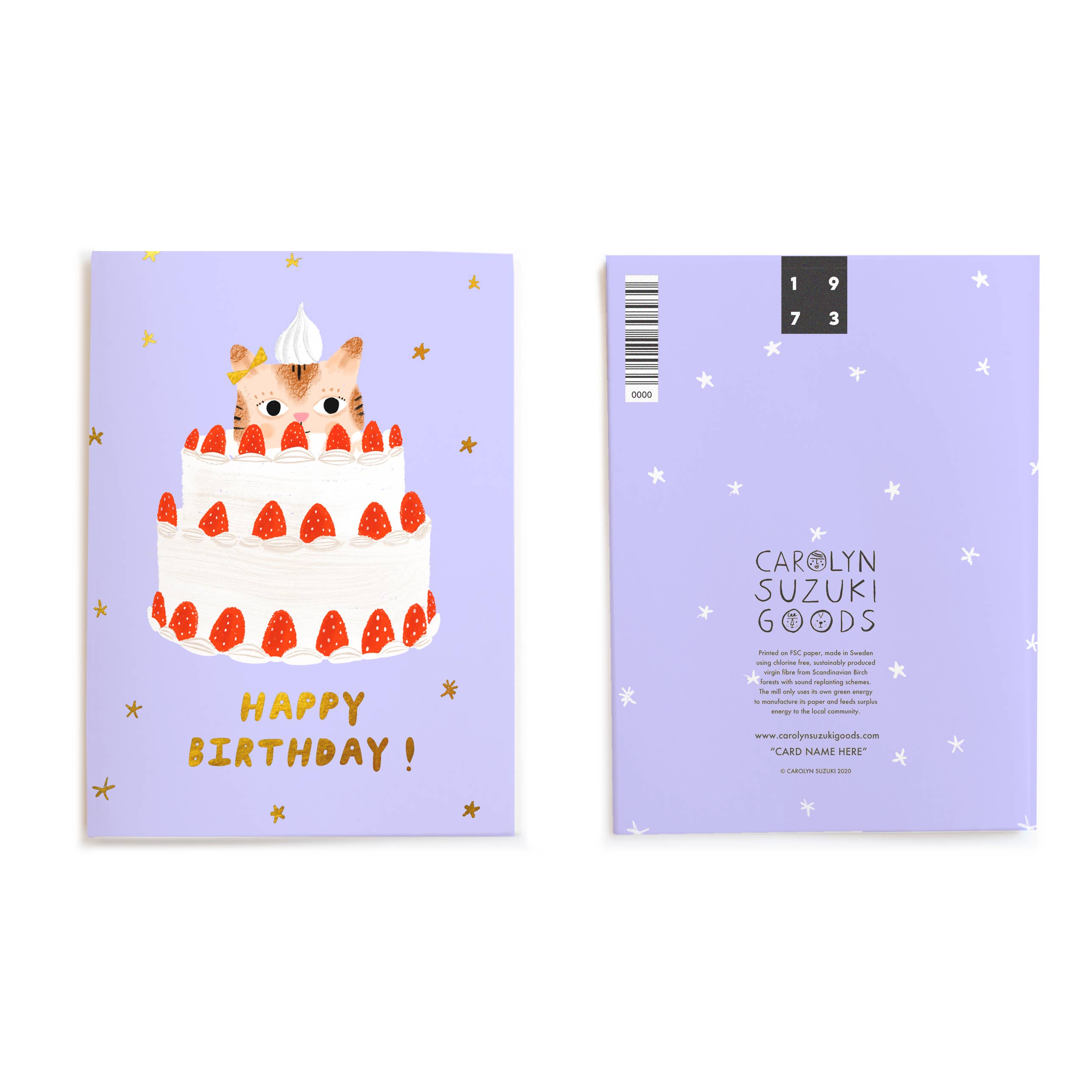 Kitty Cake Birthday Card