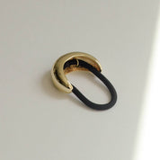 Narrow Crescent Metal Cuff Hair Tie