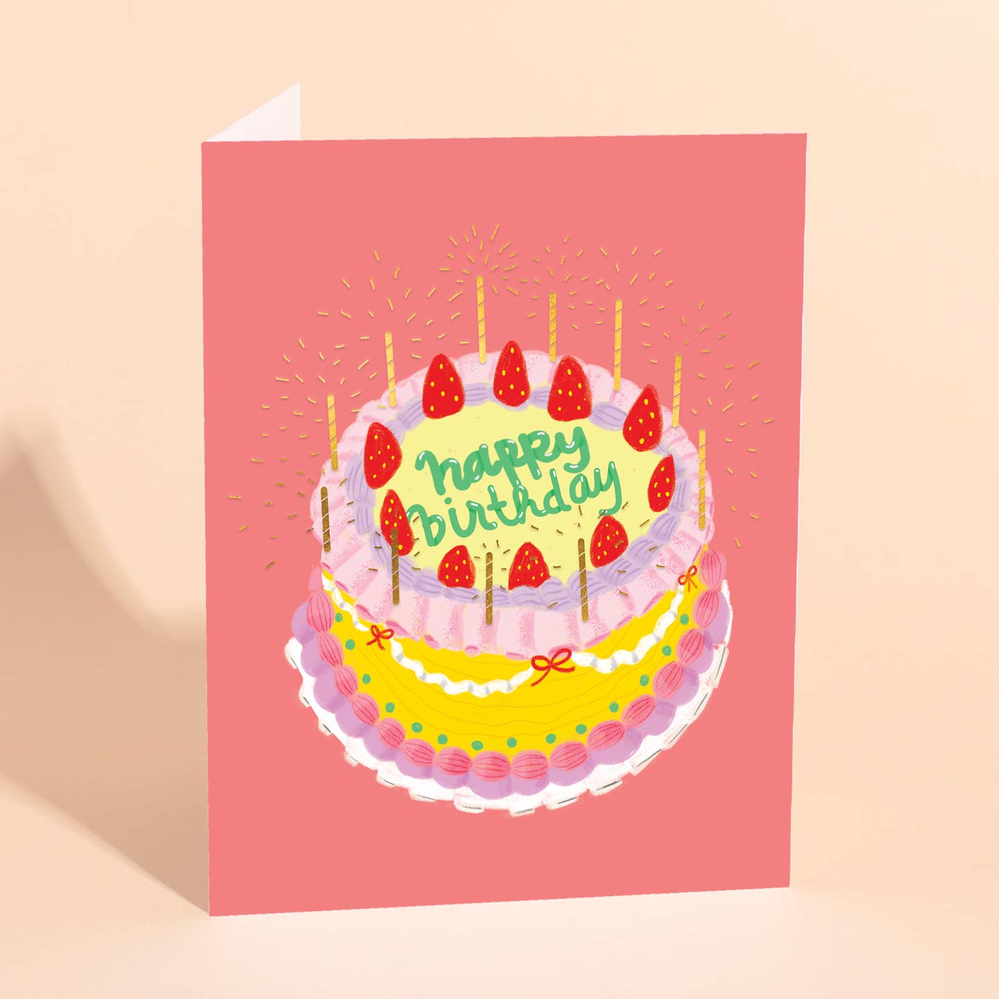 Ichigo Cake Birthday Card