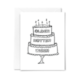 Older Hotter Wiser Cake Card