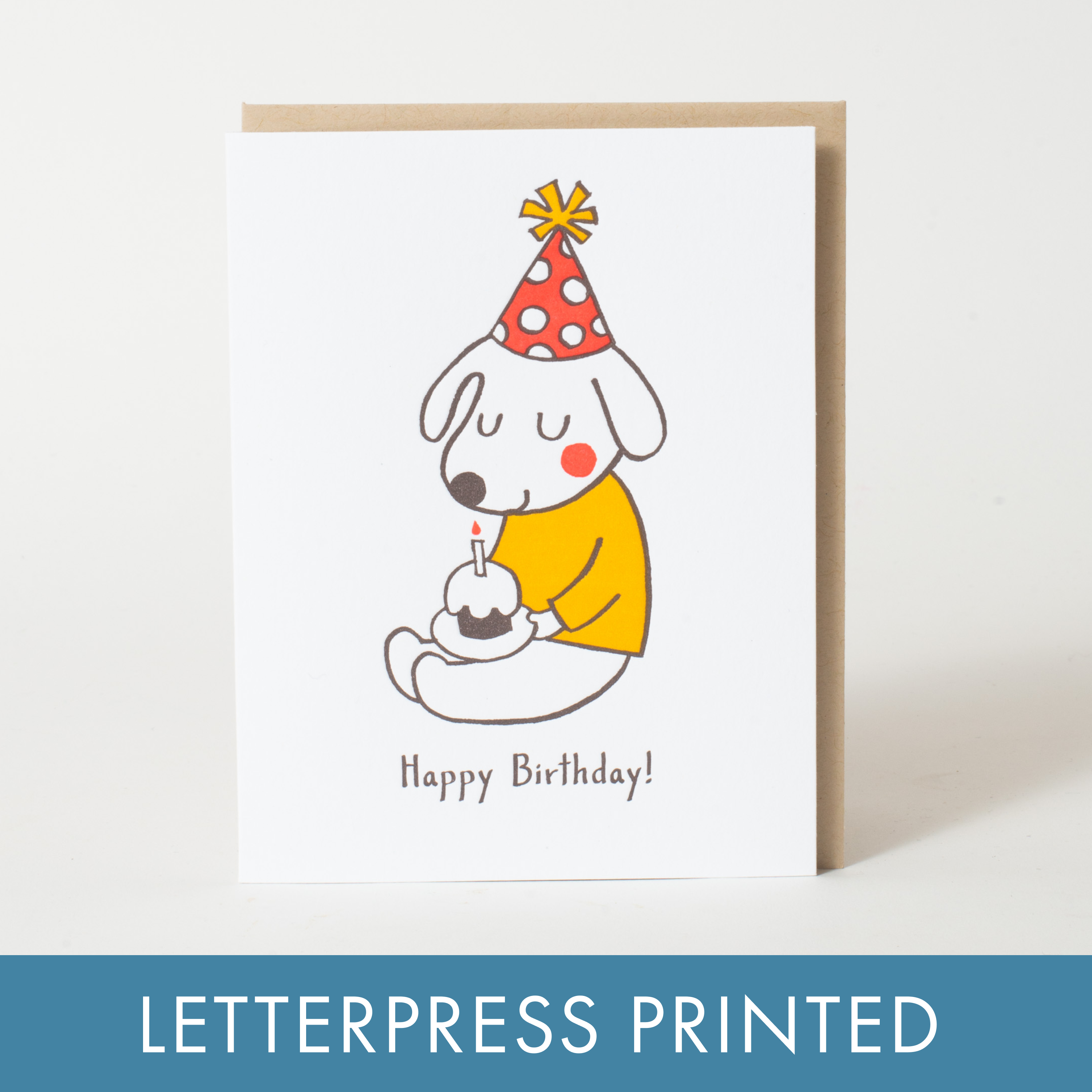 Birthday Hat Dog Card