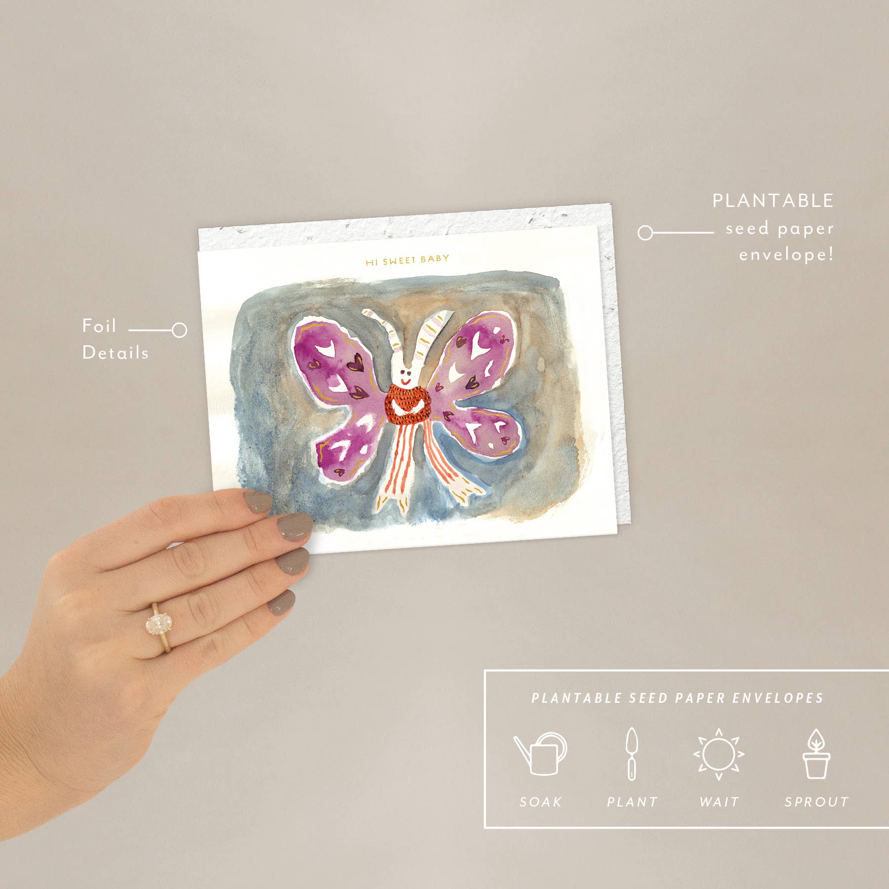 Butterfly In a Sweater Card